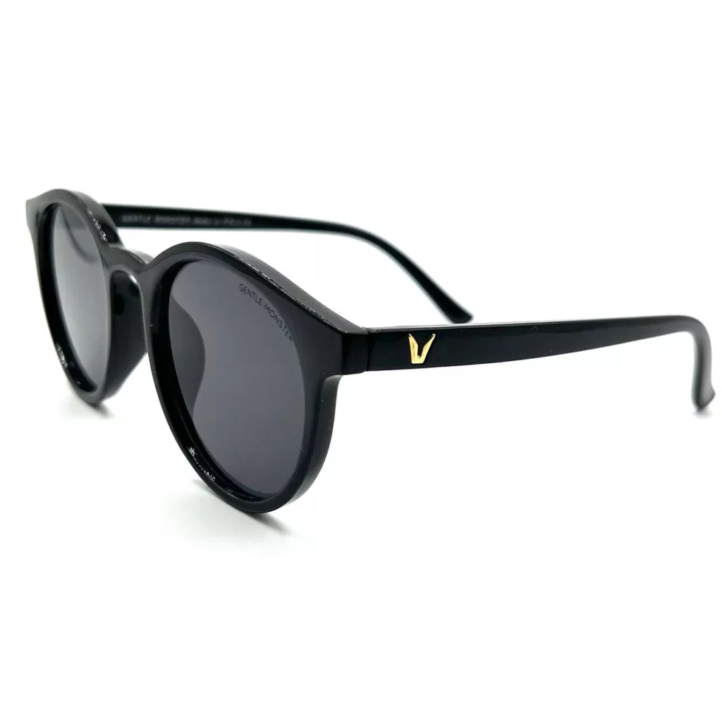 عینک آفتابی مدل گرد دسته کائوچو کد GNTL-PRC BLK