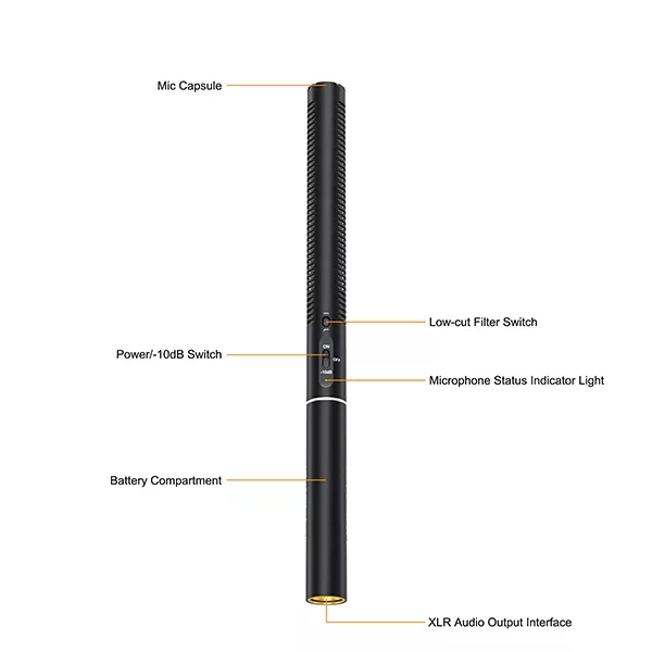 میکروفون کامیکا مدل CVM-VP3 با درگاه اتصال جک 3.5 میلیمتری
