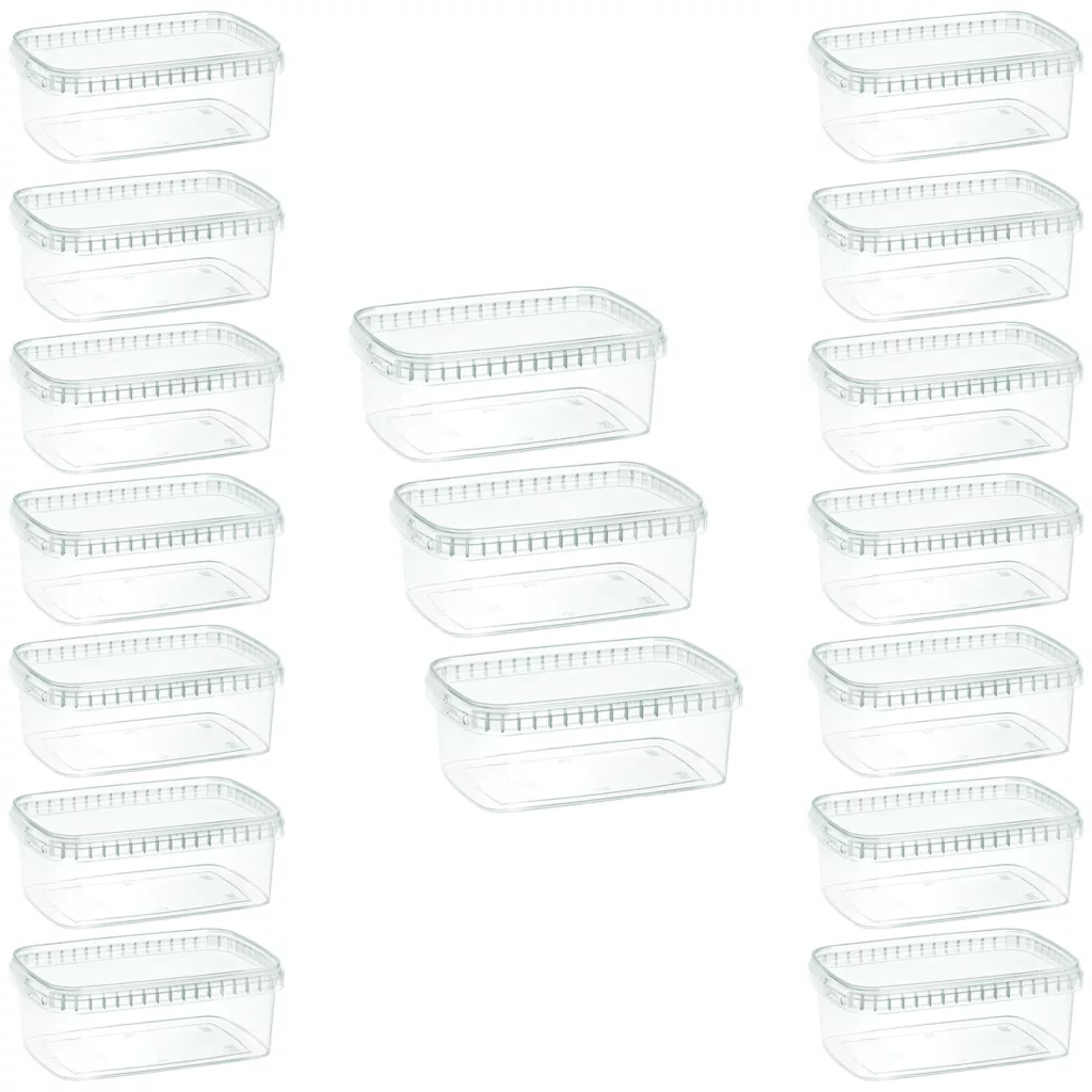 ظرف نگهدارنده طب پلاستیک مدل 1000C بسته 17 عددی