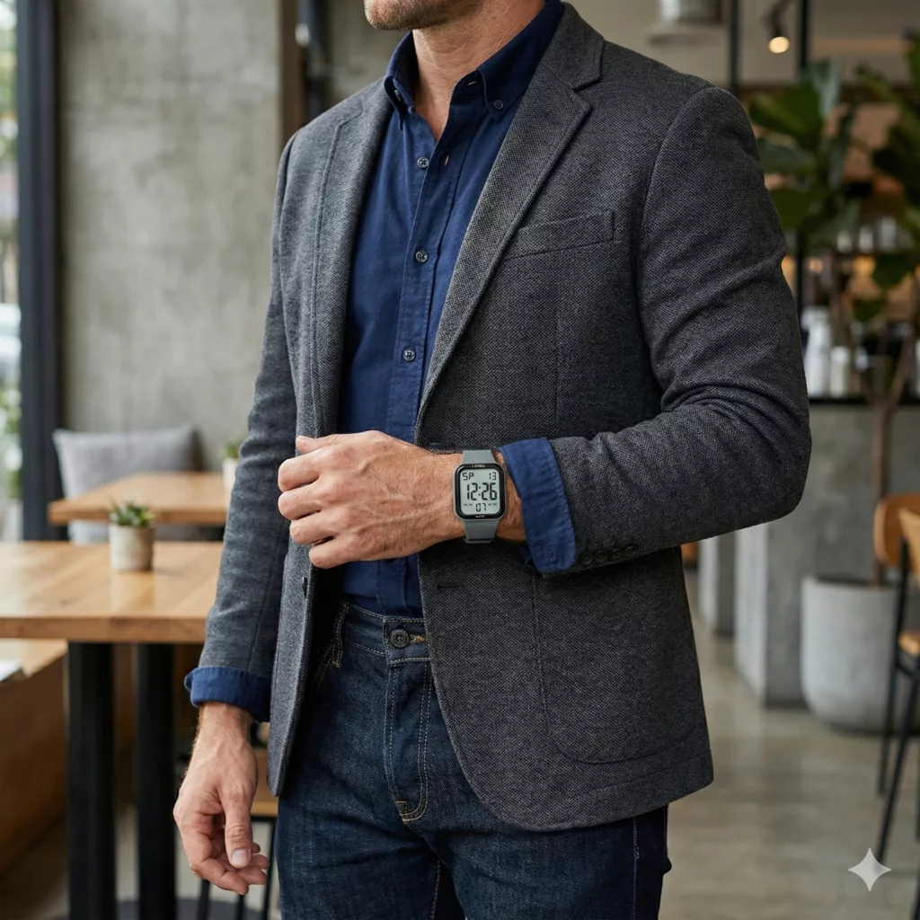 ساعت مچی دیجیتال لاسیکا مدل اسپرت تک زمانه کرنوگراف بند پیو کد L5