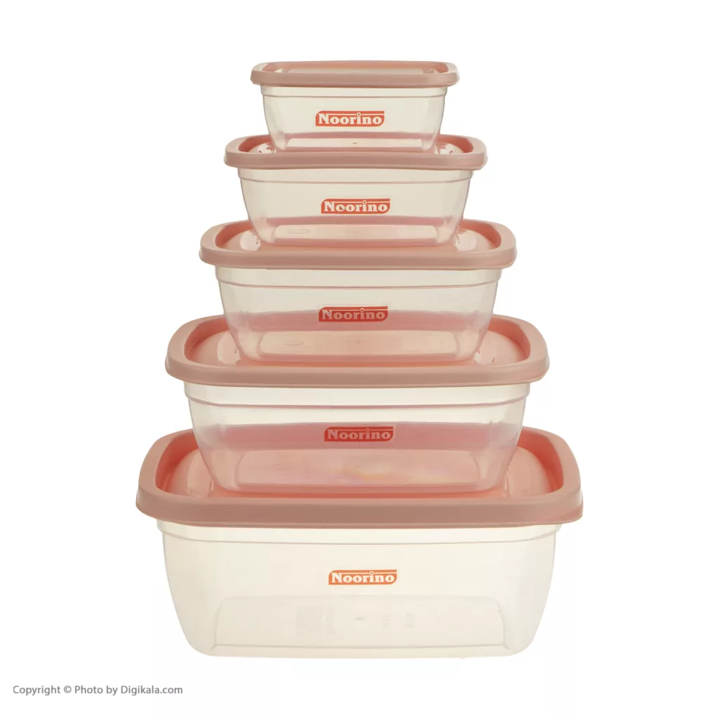 ظرف نگهدارنده نورینو مدل وانیا مجموعه 5 عددی