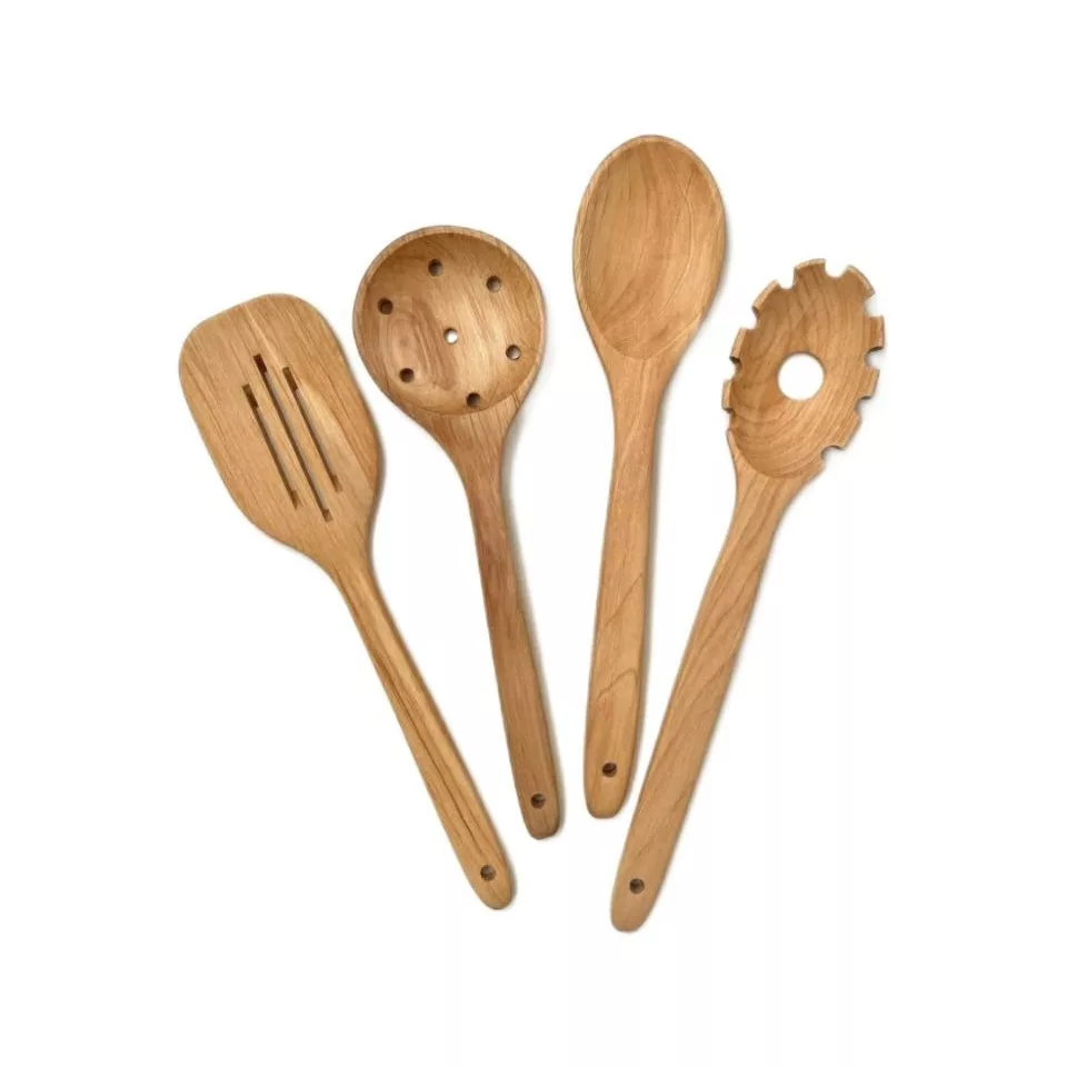 سرویس کفگیر و قاشق ۴ پارچه مدل چوبی