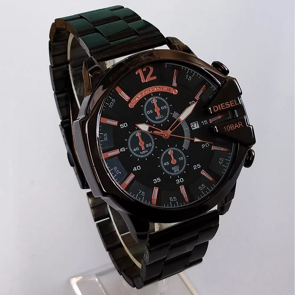 ساعت مچی عقربه‌ای مردانه مدل بند فلزی شاخدار