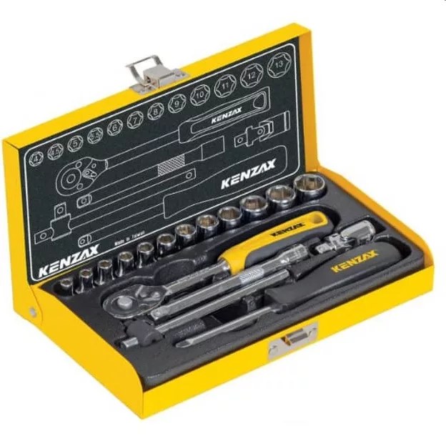 آچار بکس کنزاکس مدل 9417 شش گوش 1/4 مجموعه 17 عددی