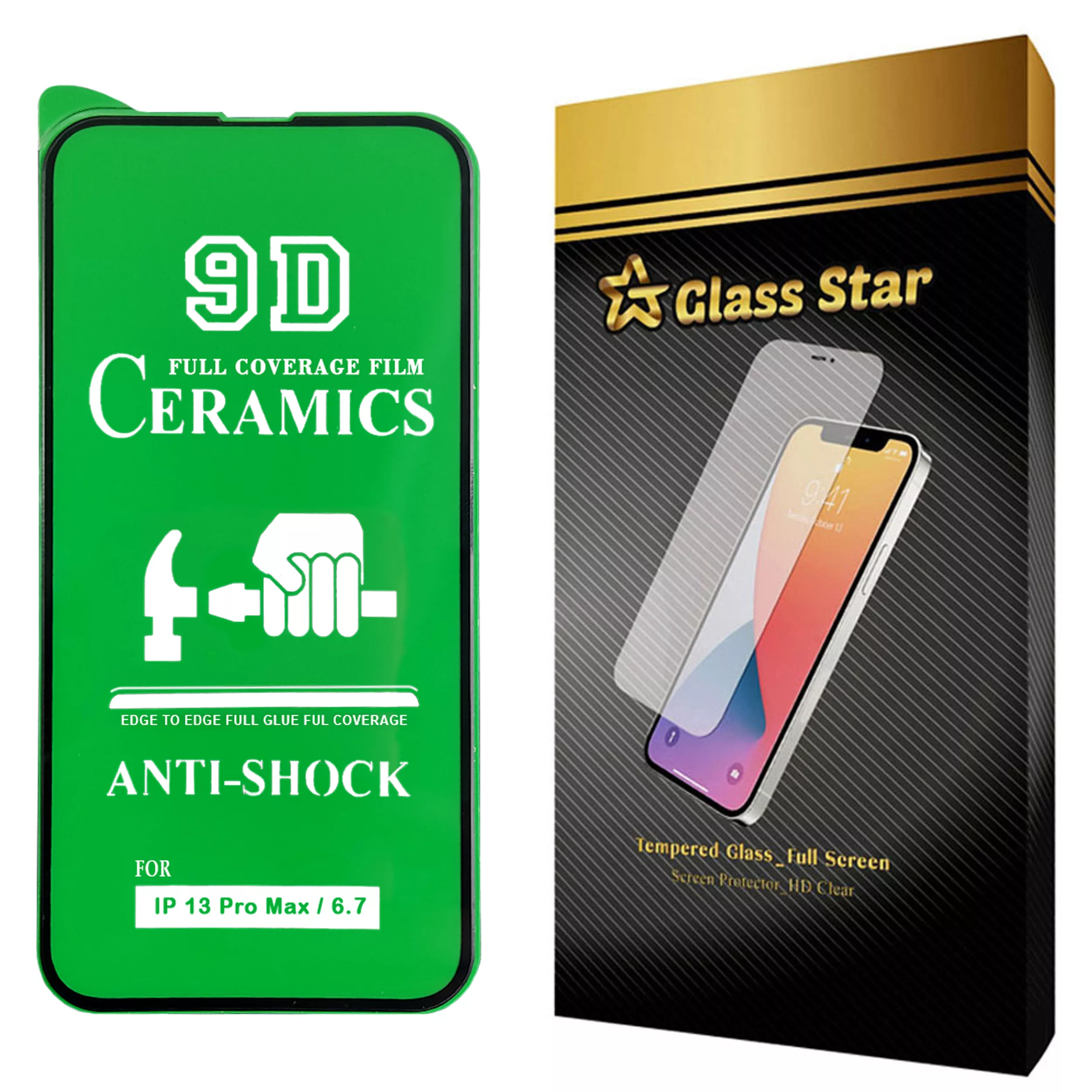 محافظ صفحه نمایش سرامیکی گلس استار مدل CRM مناسب برای گوشی موبایل اپل iPhone 13 Pro Max