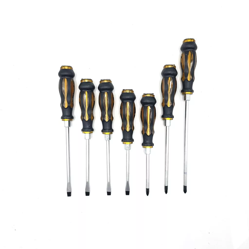 پیچ گوشتی ضربه خور کد 7 بسته 7 عددی