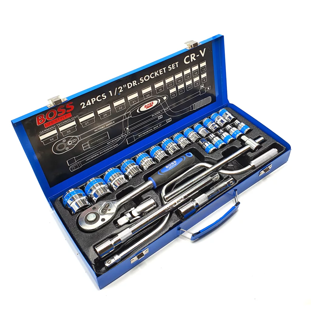 آچار بکس باس کد GHR28 مجموعه 24 عددی