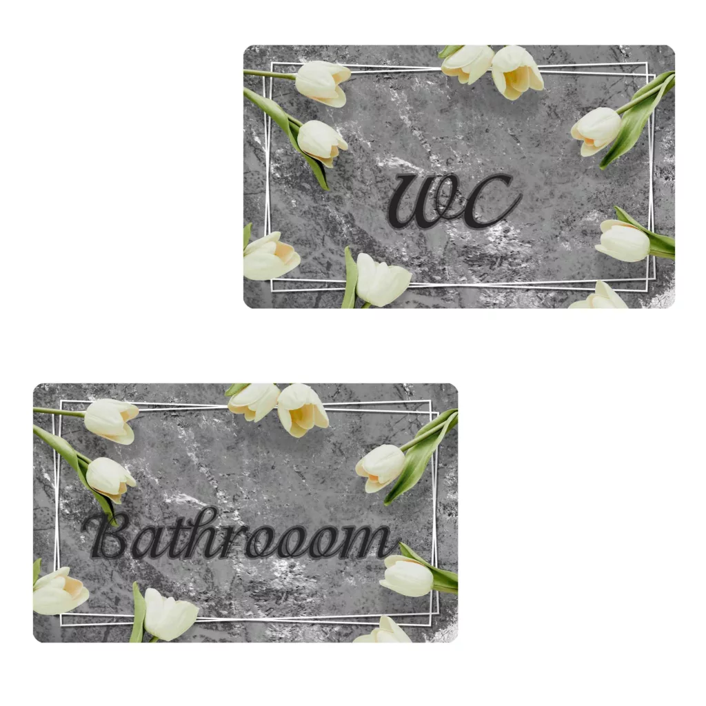 پادری طرح حمام و سرویس بهداشتی کد D41920 سایز 76×46 سانتی متر مجموعه دو عددی