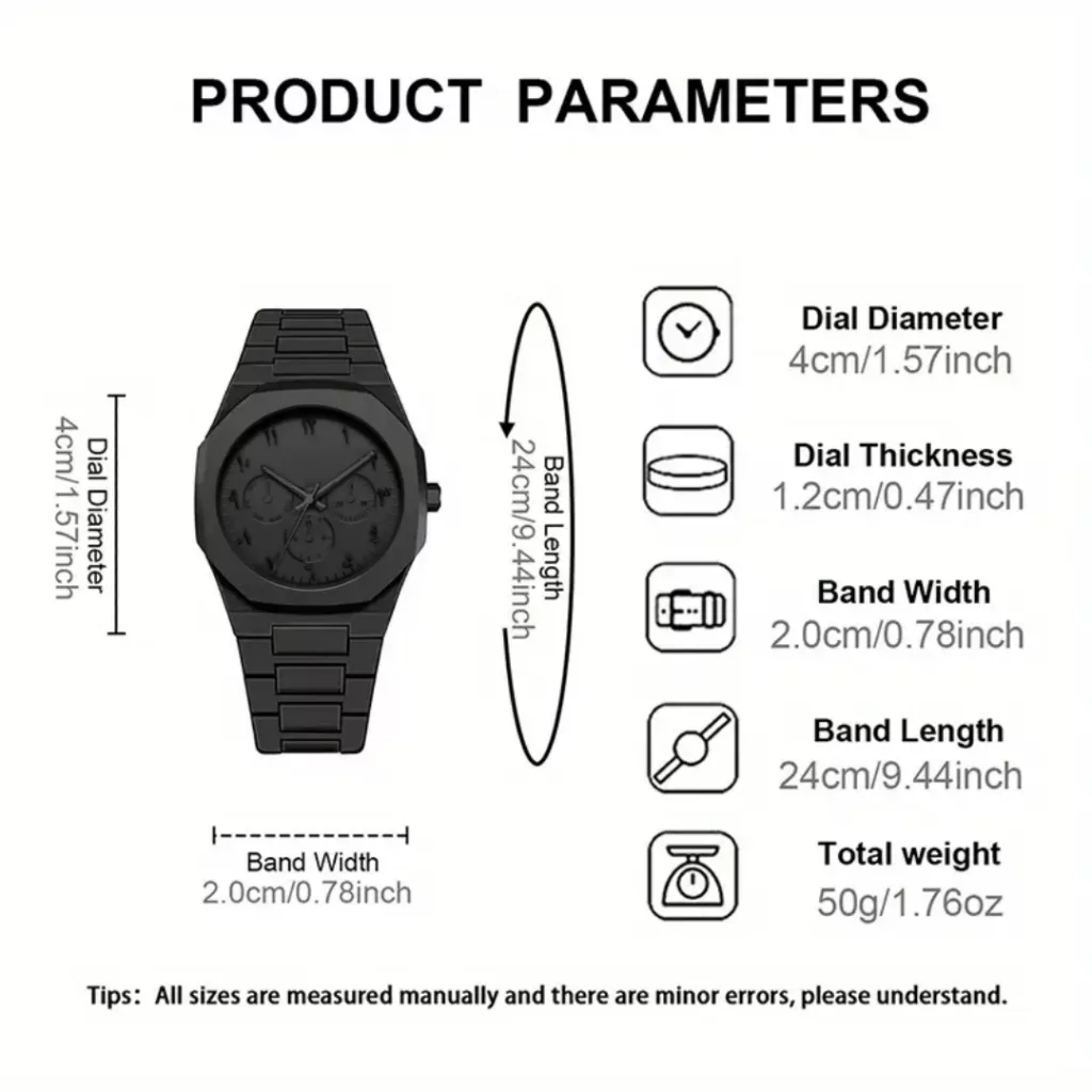ساعت مچی عقربه‌ای کوارتز مردانه مدل اسپرت تک موتوره بند سبک قفل مخفی کد9