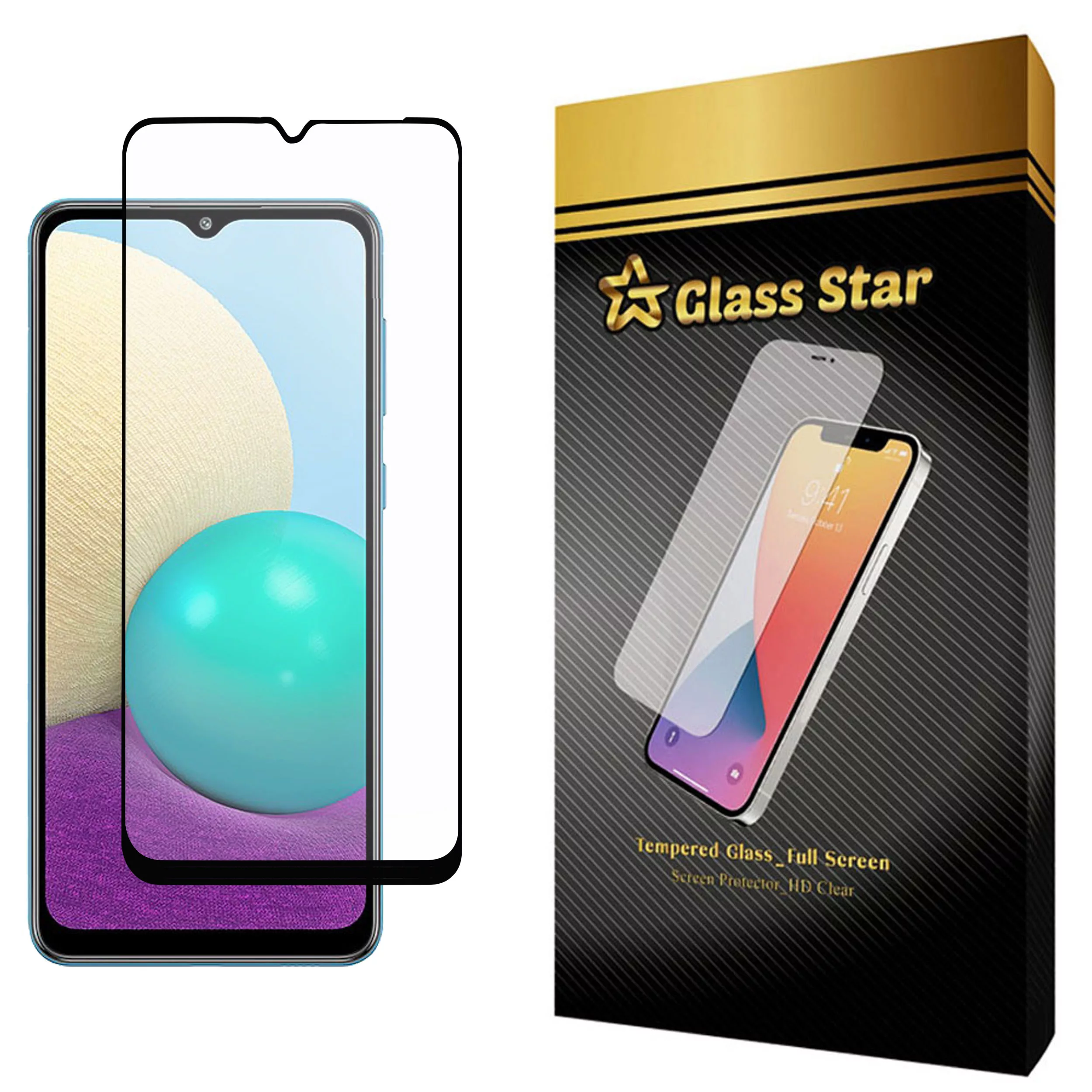 محافظ صفحه نمایش گلس استار مدل CAG مناسب برای گوشی موبایل سامسونگ Galaxy A02