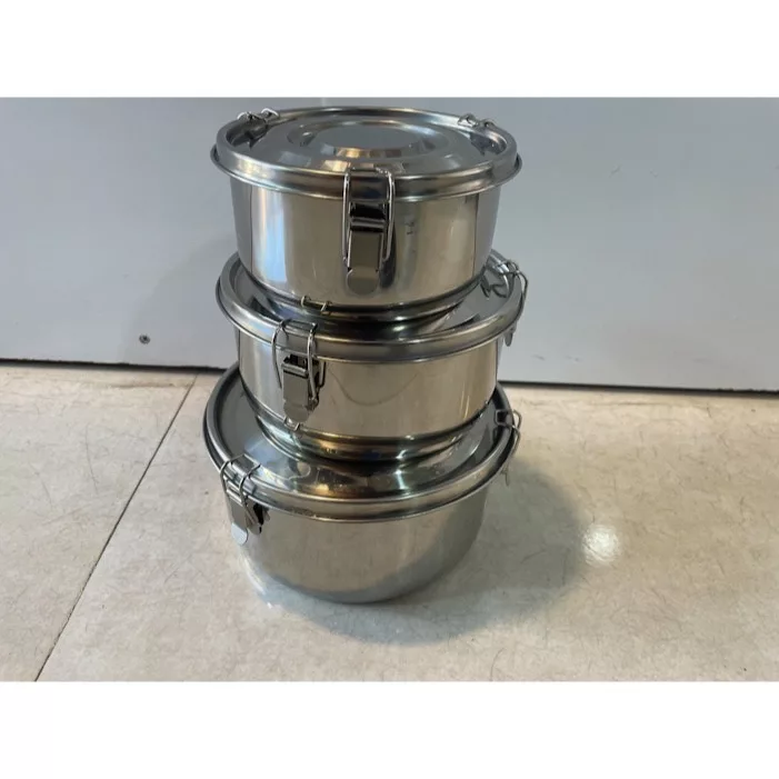 ظرف نگهدارنده مدل استیل  KL19194 بسته سه عددی