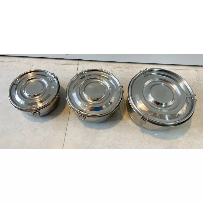 ظرف نگهدارنده مدل استیل  KL19194 بسته سه عددی