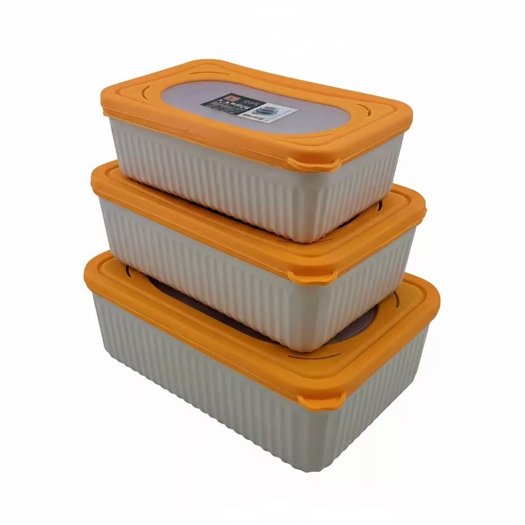 ظرف نگهدارنده کاپریس مدل مستطیل مجموعه سه عددی