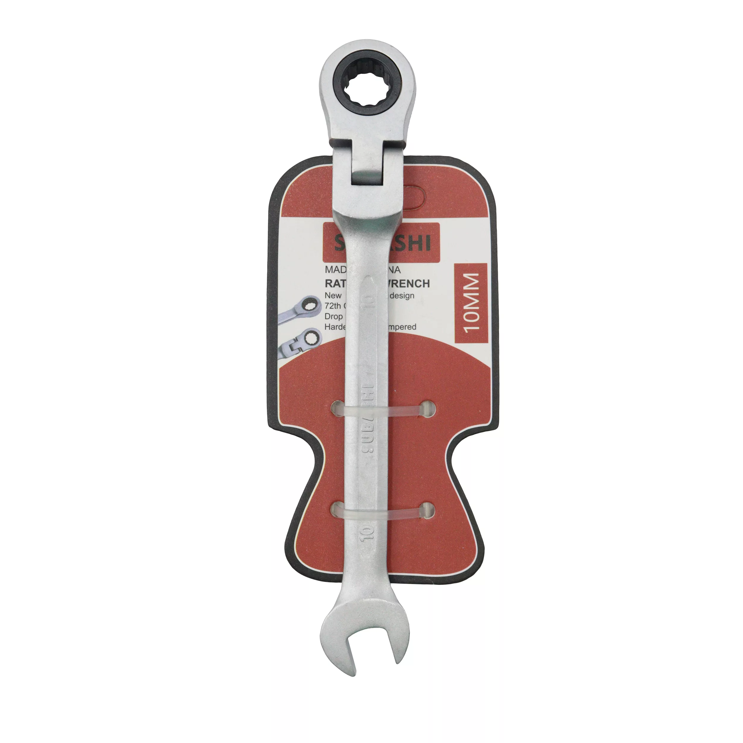 آچار یکسر تخت و یکسر رینگی جغجغه ای سوباشی مدل  YP-SIZE010MM سایز 10میلی متر