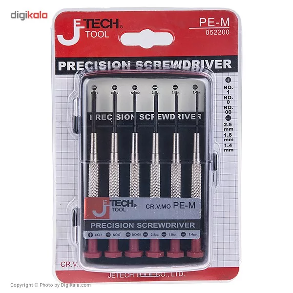 مجموعه 6 عددی پیچ گوشتی ساعتی جی تک تول مدل PE-M 052200