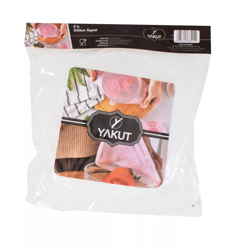 درپوش ظرف مدل سیلیکونی مجموعه 6 عددی