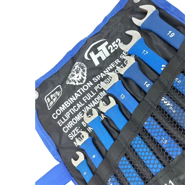 آچار یکسر تخت و یکسر رینگی اچ تی مدل HT_8P بسته 8 عددی