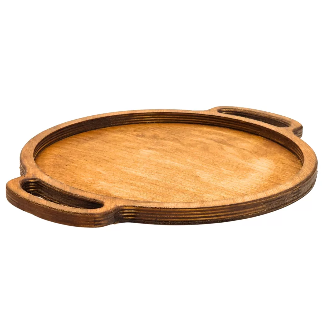 سینی دسته دار مدل چوبی SN241 سایز 36×29 سانتی متر