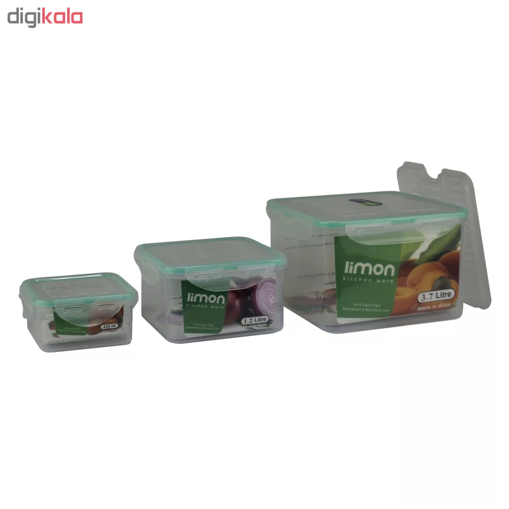 ظرف نگهدارنده لیمون کد 7780 مجموعه 3 عددی