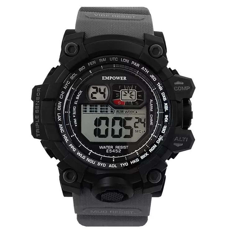 ساعت مچی دیجیتال مدل تک زمانه کرنوگراف بند پیو کد EM3