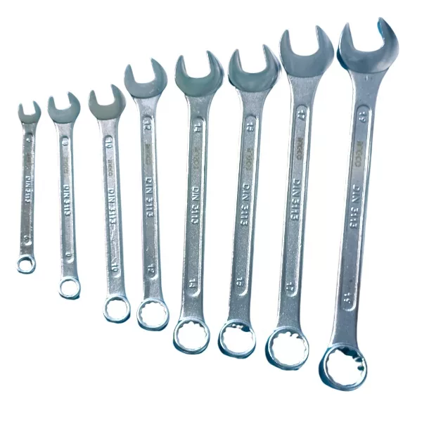 آچار یکسر تخت و یکسر رینگی اینکو مدل IHKSPA0801 مجموعه 8 عددی