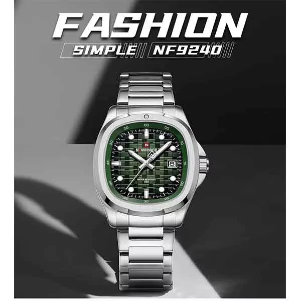 ساعت مچی عقربه‌ای کوارتز مردانه نیوی فورس مدل NF9240 S/GN/S