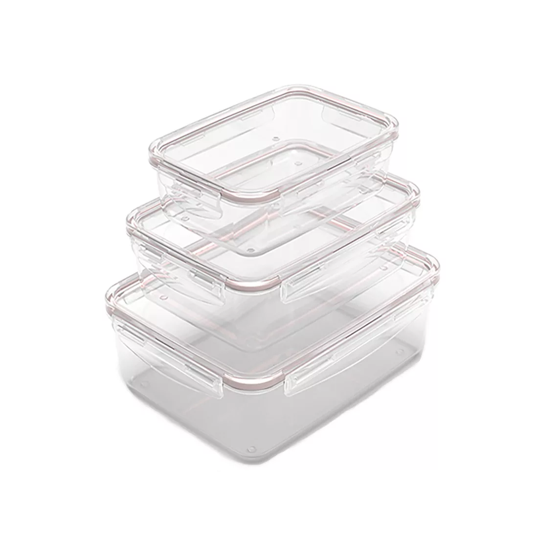 ظرف نگهدارنده ویرو پلاستیک مدل ایزی لاک کد 206 بسته 3 عددی