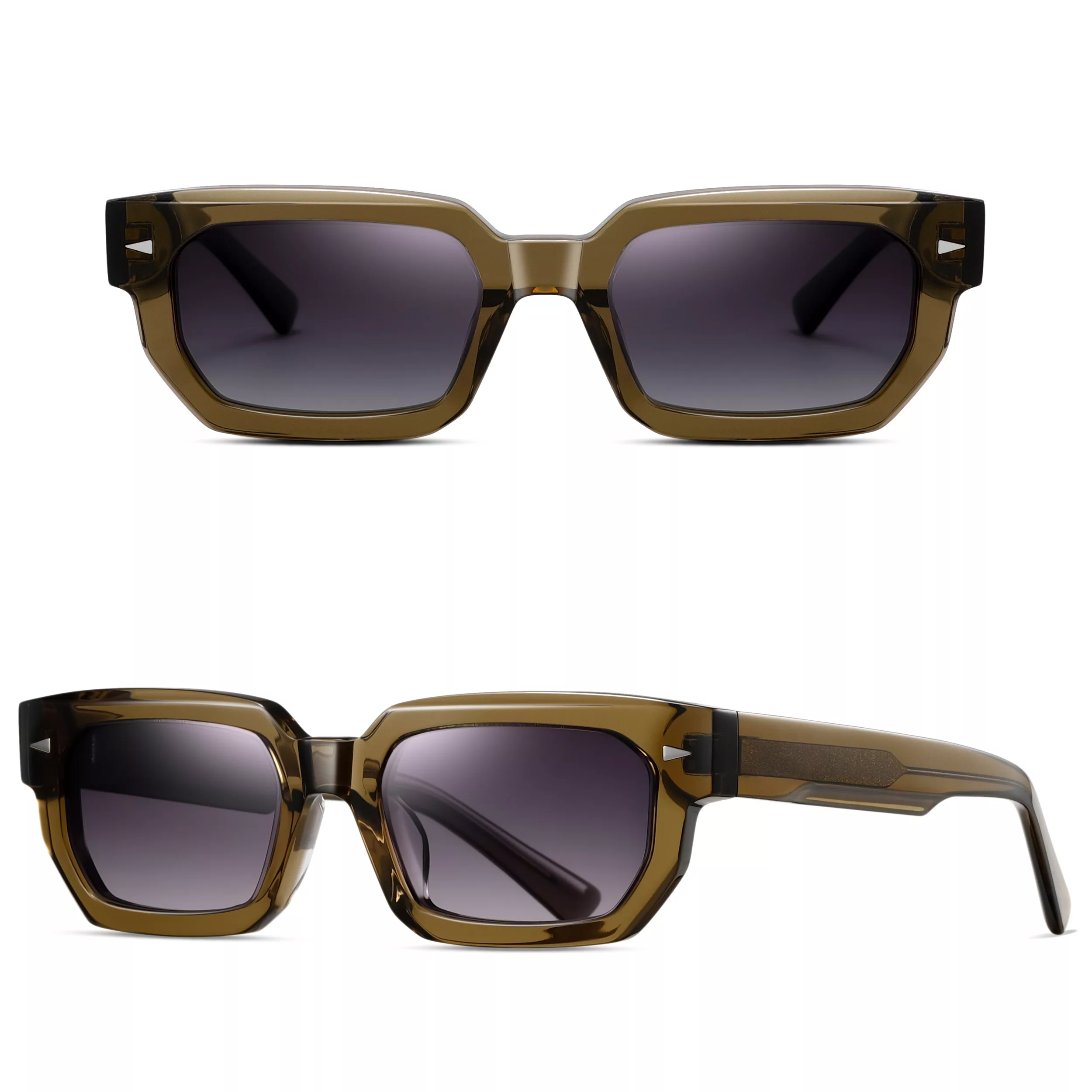 عینک آفتابی مستطیلی آلبرت وگ مدل S32129C2 Acetate Avantgarde Visionary