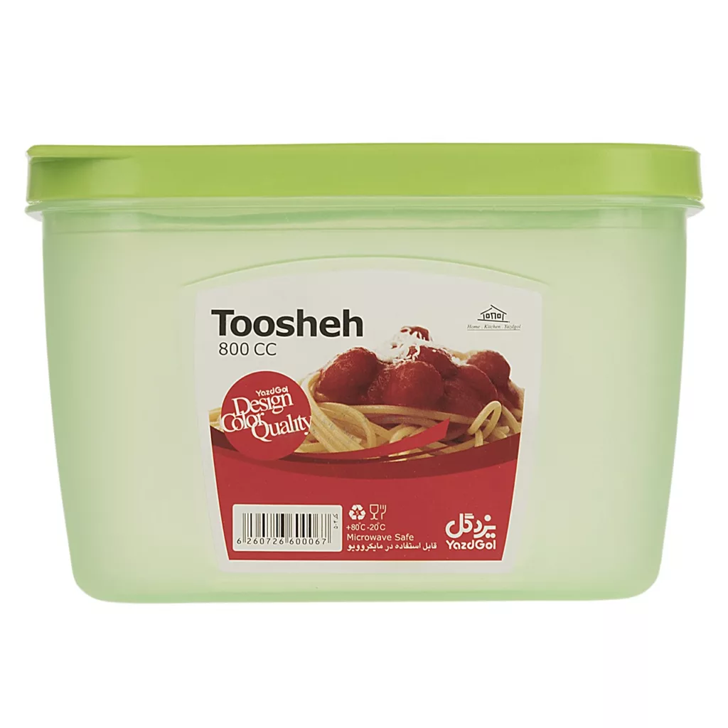 توشه مستطیلی 800 سی سی یزدگل کد 504