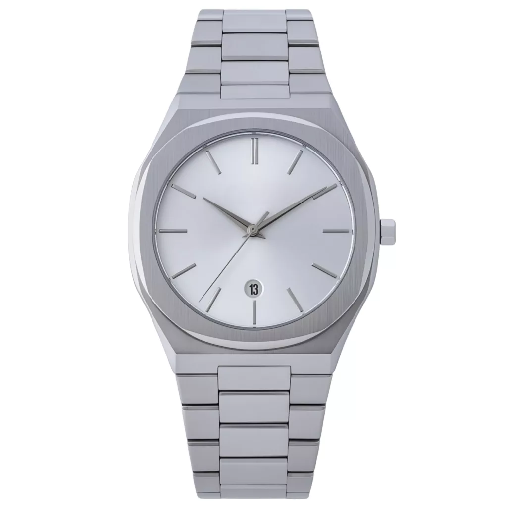 ساعت مچی عقربه‌ای کوارتز مردانه مدل کلاسیک لوکس دیت جاست بند استیل کد 1