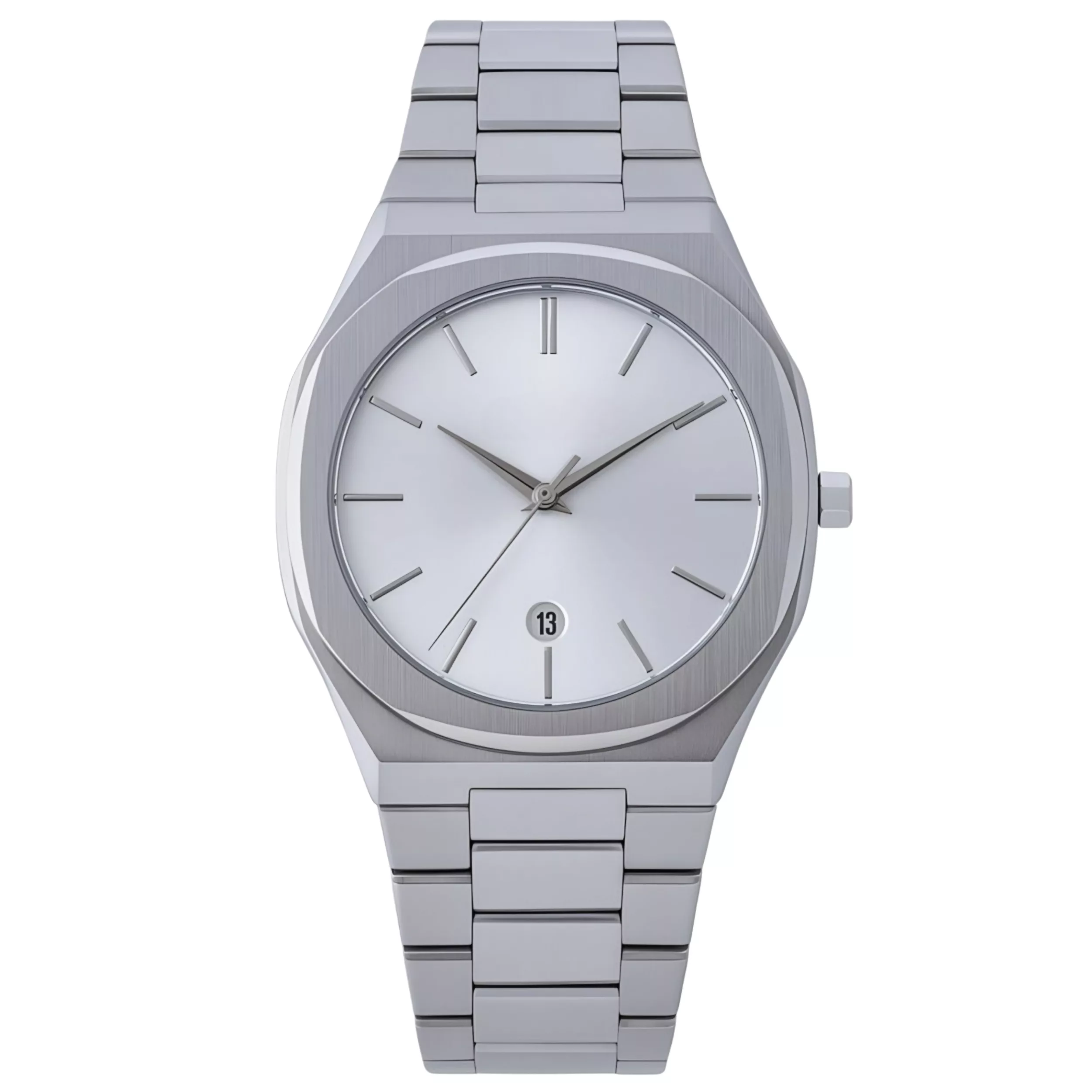 ساعت مچی عقربه‌ای کوارتز مردانه مدل کلاسیک لوکس دیت جاست بند استیل کد 1