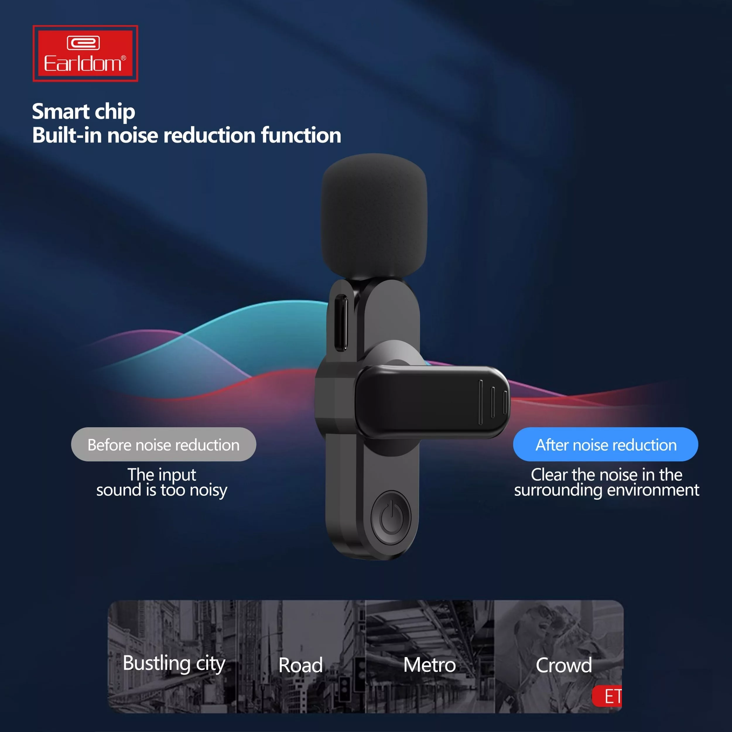 میکروفن یقه ای ارلدام مدل EMCBL