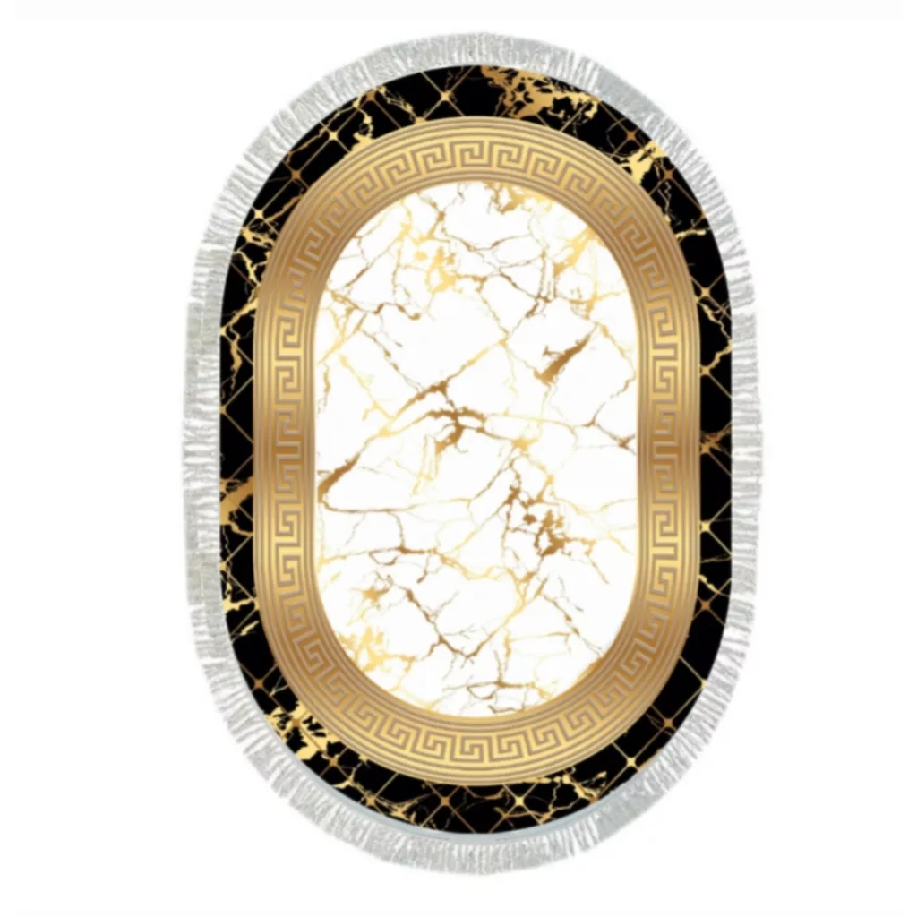 پادری مدل بیضی سنگی ترمزدار کد E55 سایز 50×80 سانتی متر مناسب برای فضای داخلی