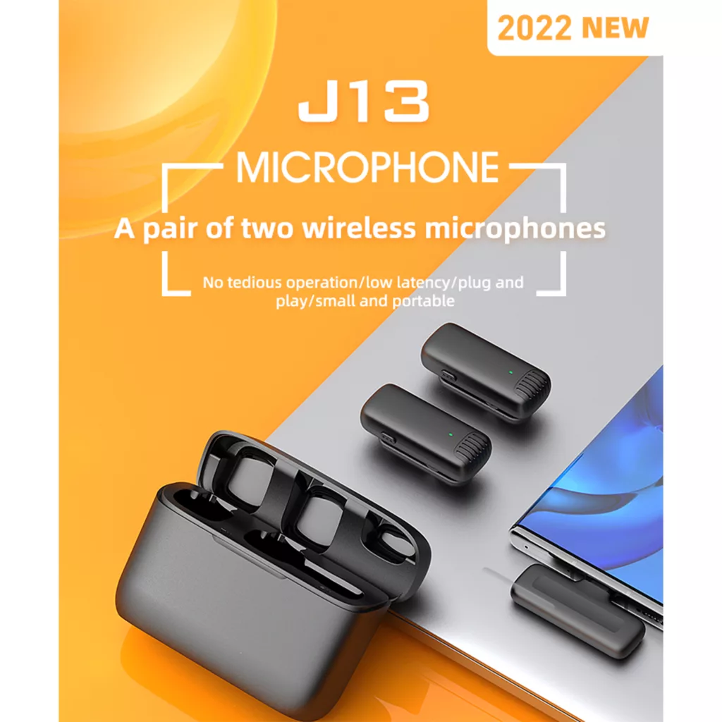 ست میکروفن یقه ای بیسیم مدل J13 Dual Type-C