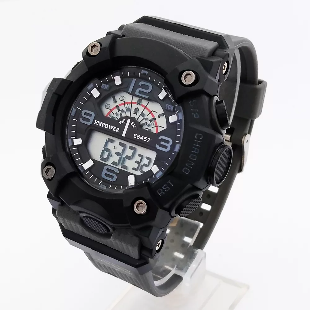 ساعت مچی دیجیتال مردانه امپاور مدل اسپرت ضدآب چراغدار استخری کد 23