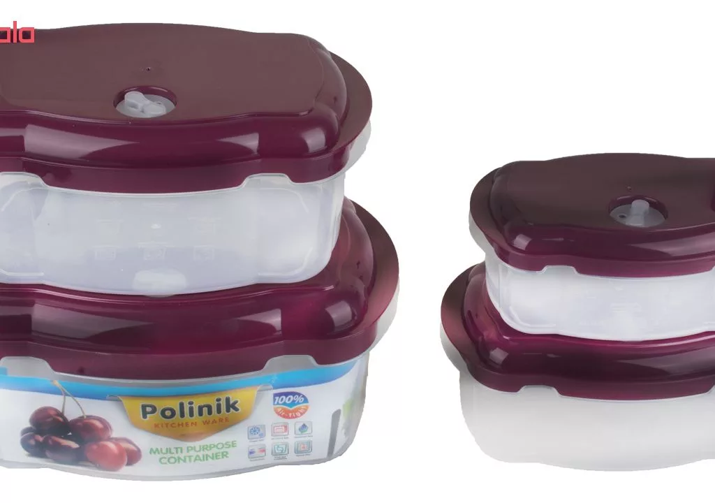 ست ظروف نگهدارنده 4 پارچه پولینیک کد 0022