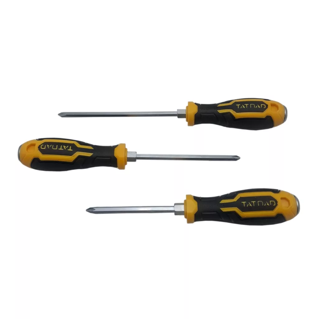 پیچ گوشتی ضربه خور دوسو و چهارسو تاتند مدل 7PCS بسته 7 عددی