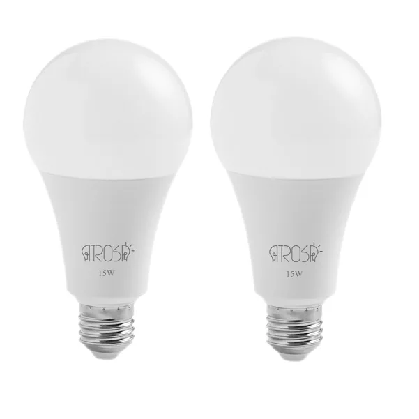 لامپ ال ای دی آتروسا 15 وات مدل حبابی پایه E27 مجموعه 2 عددی