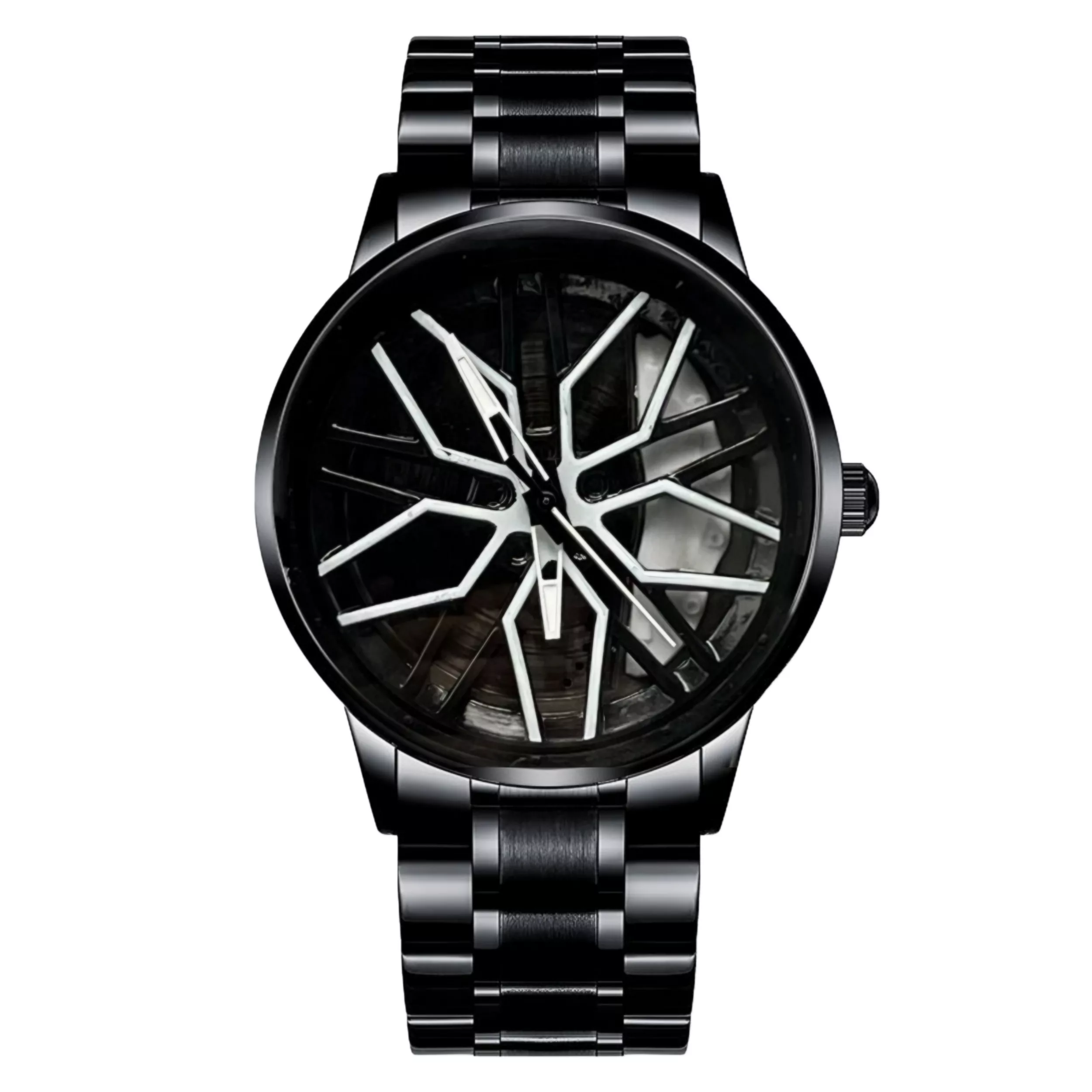 ساعت مچی عقربه‌ای مردانه کوارتز مدل بند فلزی صفحه چرخان کد 3.3