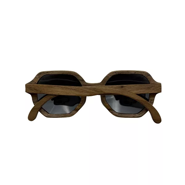 عینک آفتابی چند ضلعی مدل چوبی Katsu2