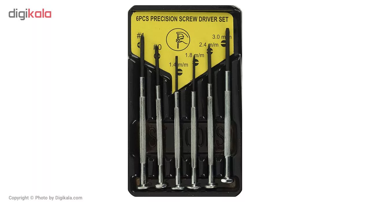 مجموعه 6 عددی پیچ گوشتی ساعتی مدل 1500