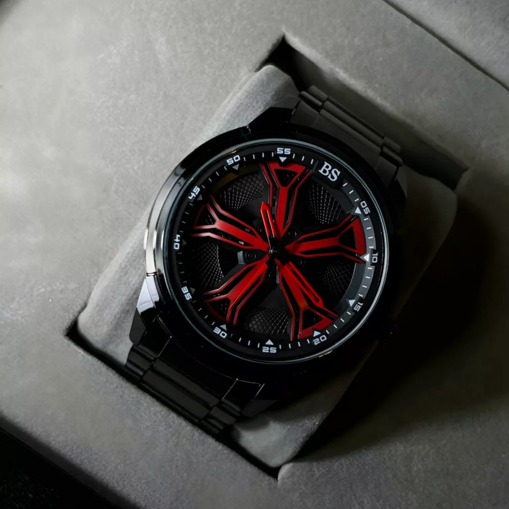 ساعت مچی عقربه‌ای کوارتز مردانه مدل اسپرت صفحه رینگ چرخان کد B3