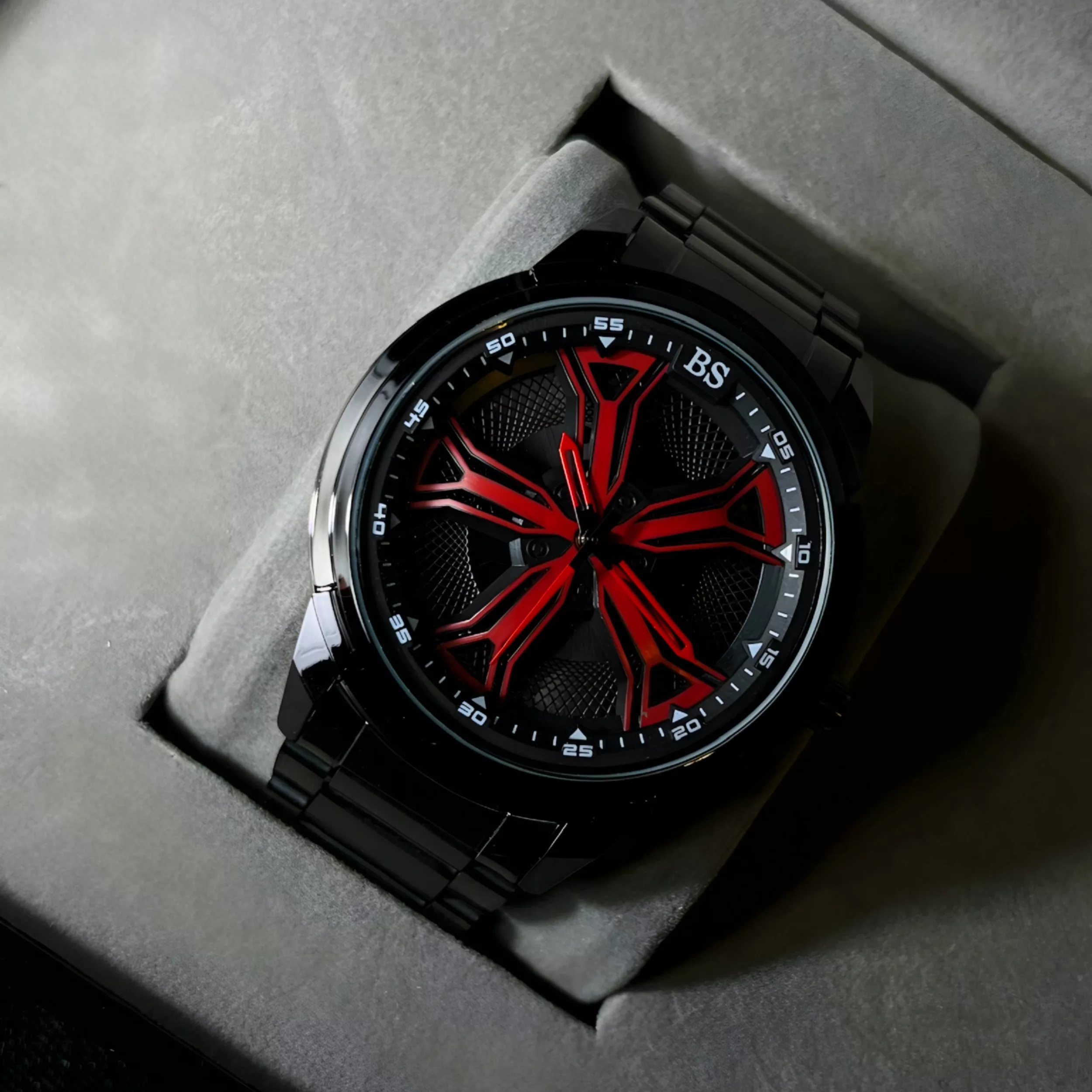 ساعت مچی عقربه‌ای کوارتز مردانه مدل اسپرت صفحه رینگ چرخان کد B3