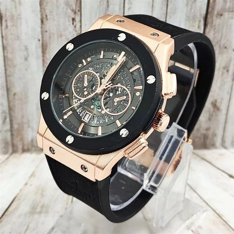 ساعت مچی عقربه‌ای مردانه  مدل اسکلتون بیگ بنگ رینگ دار 03