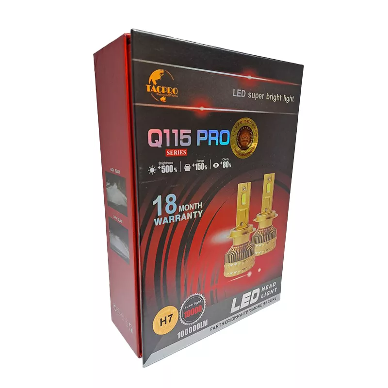 هدلایت تکپرو مدل Q115 پایه H7 بسته دو عددی