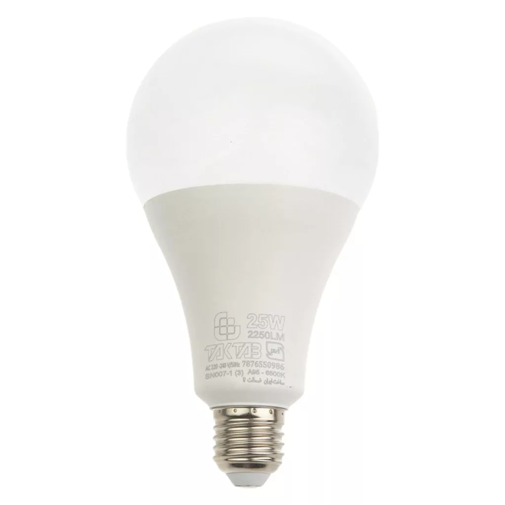 لامپ فوق کم مصرف اس ام دی 25 وات تک تاب مدل حبابی کد ka025 پایه E27
