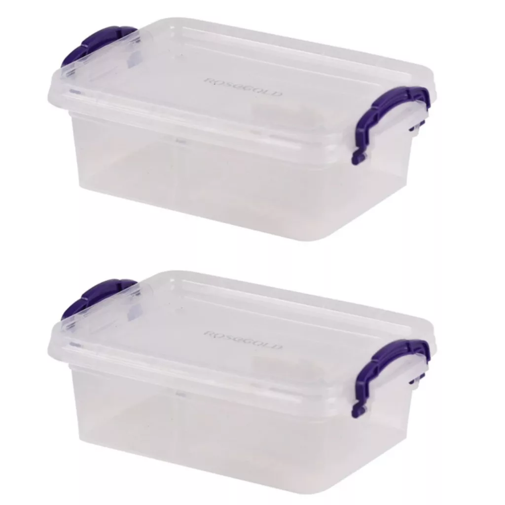 ظرف نگهدارنده رزگلد مدل فریزری قفلی 3 بسته 6 عددی