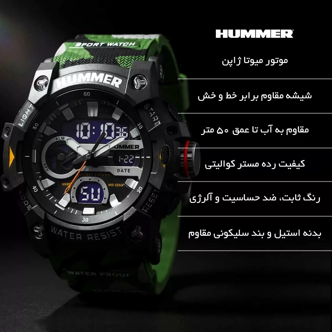 ساعت مچی عقربه‌ای کوارتز مردانه هامر مدل HM1440-C5