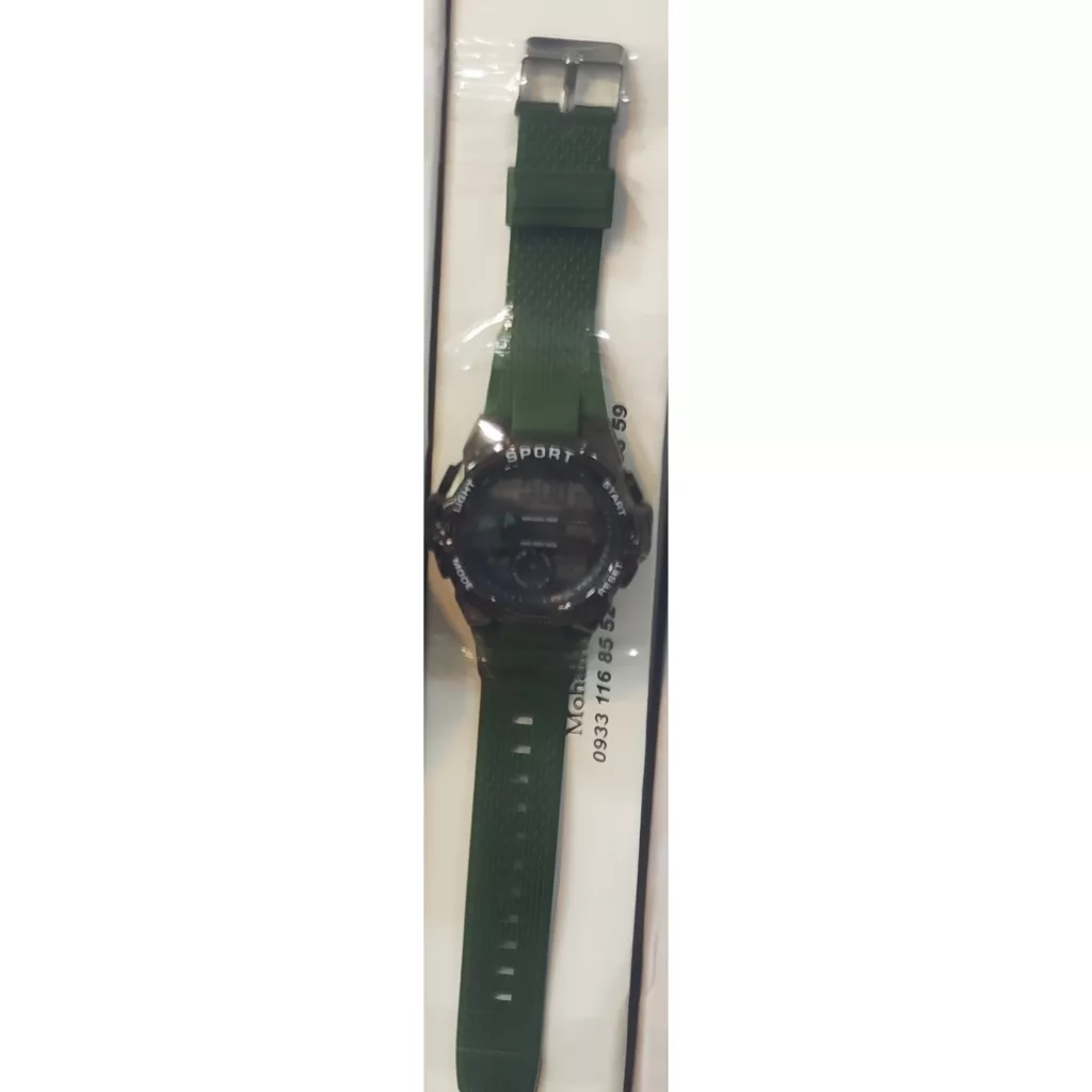 ساعت مچی دیجیتال مدل اسپرت تک زمانه کرنوگراف بند پیو کد ۱.۳