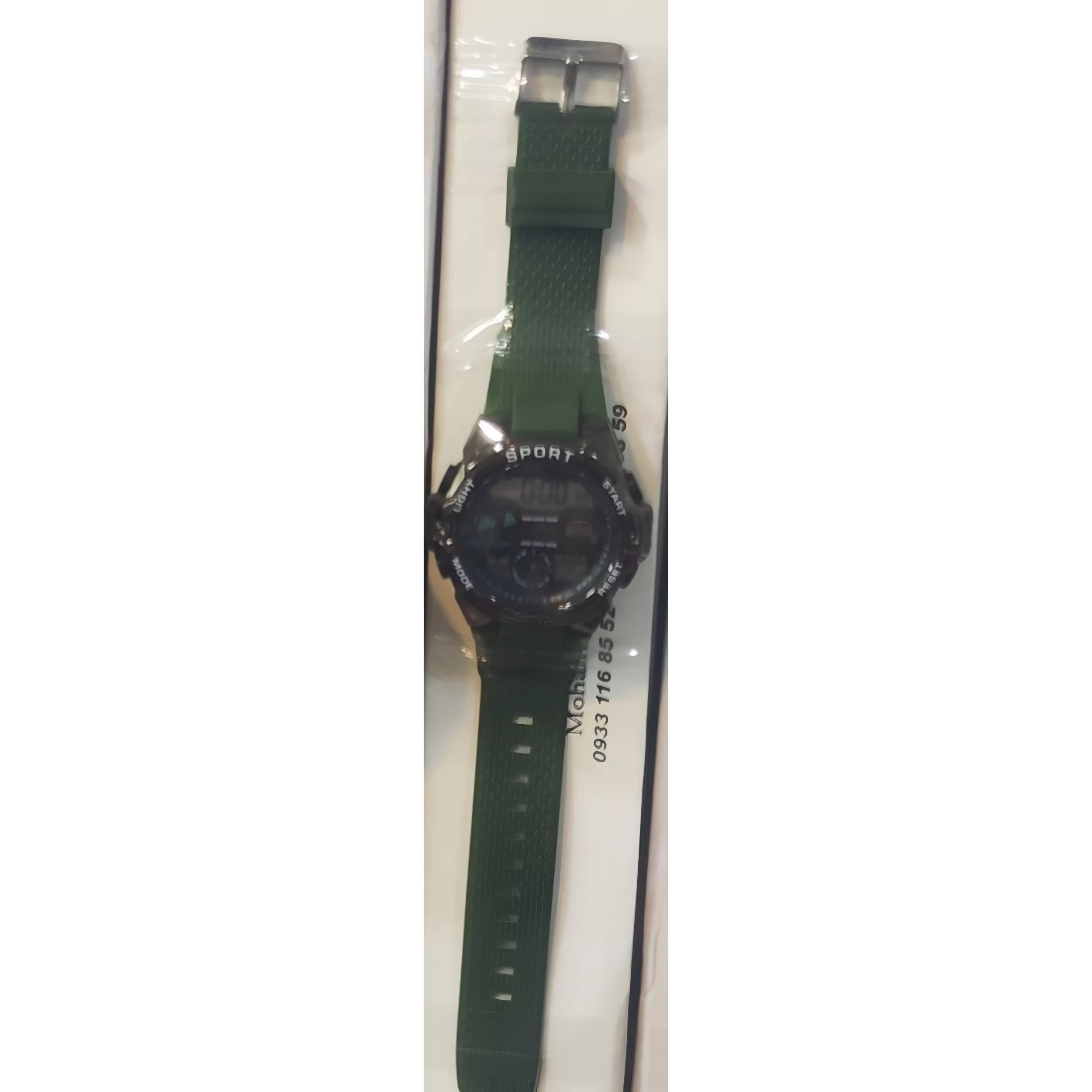 ساعت مچی دیجیتال مدل اسپرت تک زمانه کرنوگراف بند پیو کد ۱.۳